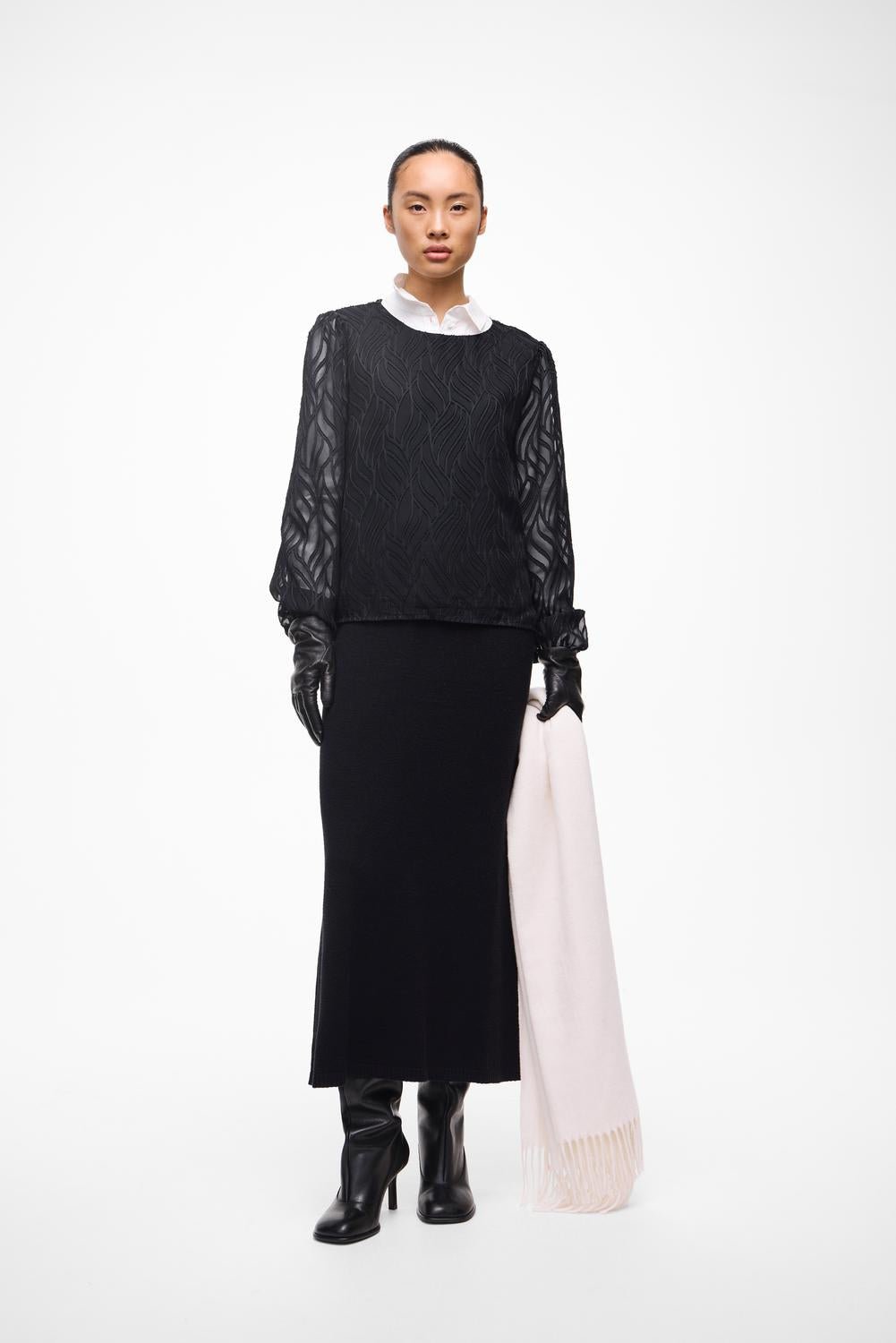 VIRIL Long Skirt - Black - VERO MODA & VILA Bergvik